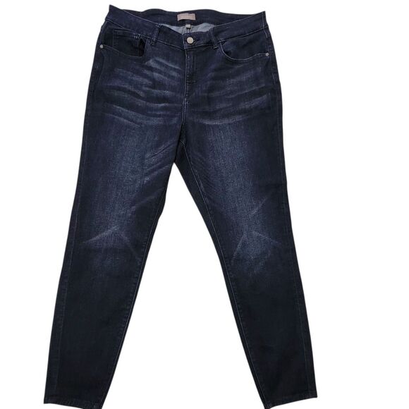 dl1961 Instasculpt jeans Size 16W Blue Ankle Mid-rise Skinny Refibra Lyocell - Picture 1 of 16